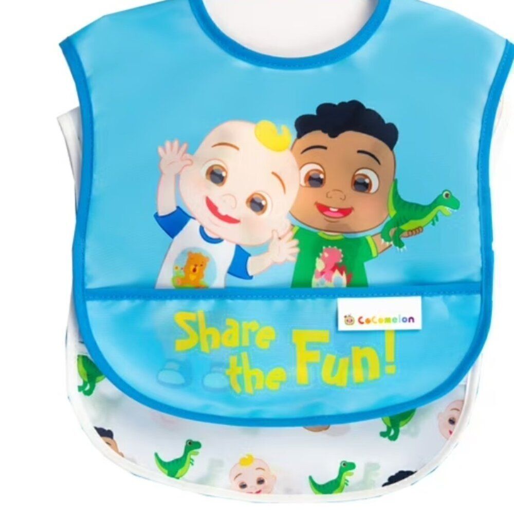 CoComelon set of 2 Bibs EUC